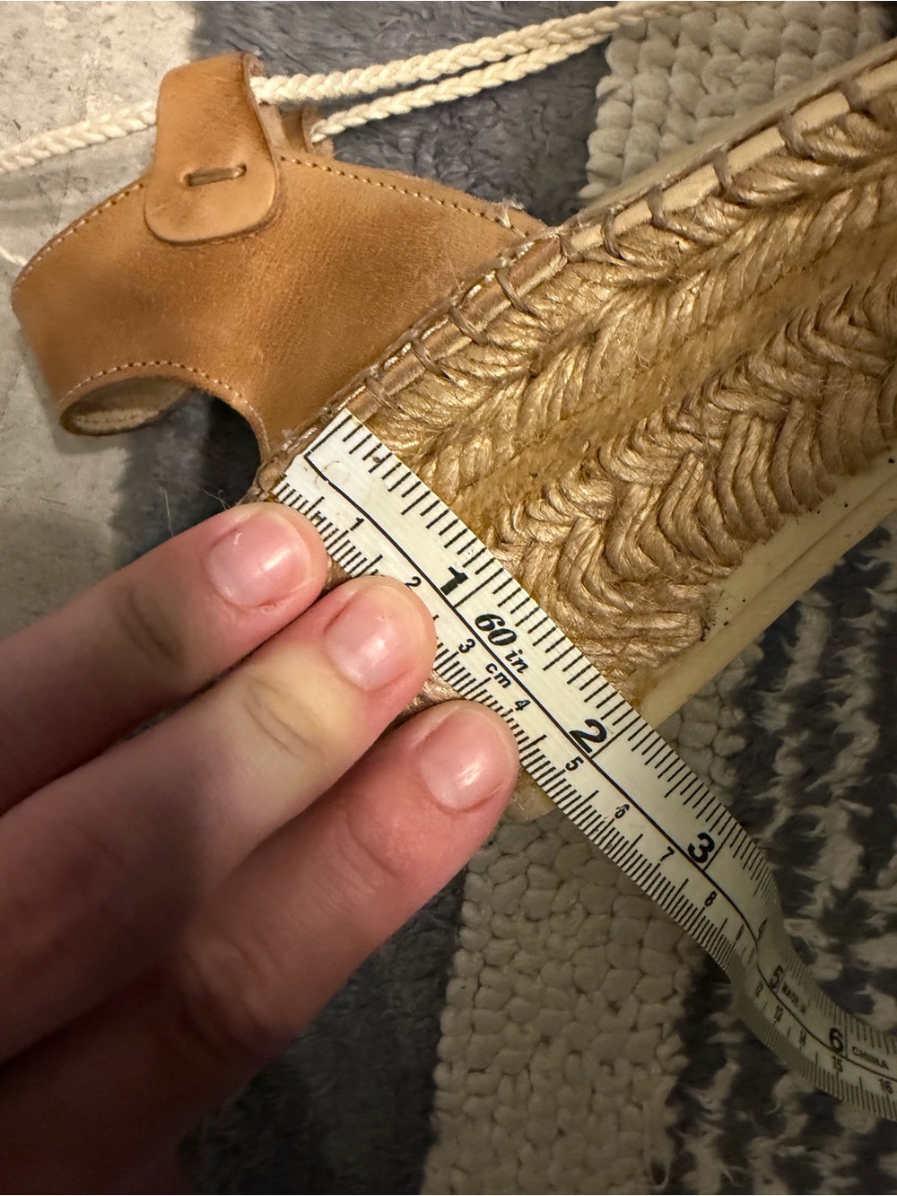 Eric Michael Leather Espadrille Wedge Sandals Brown Strappy 41 US 9.5-10 - Picture 15 of 16